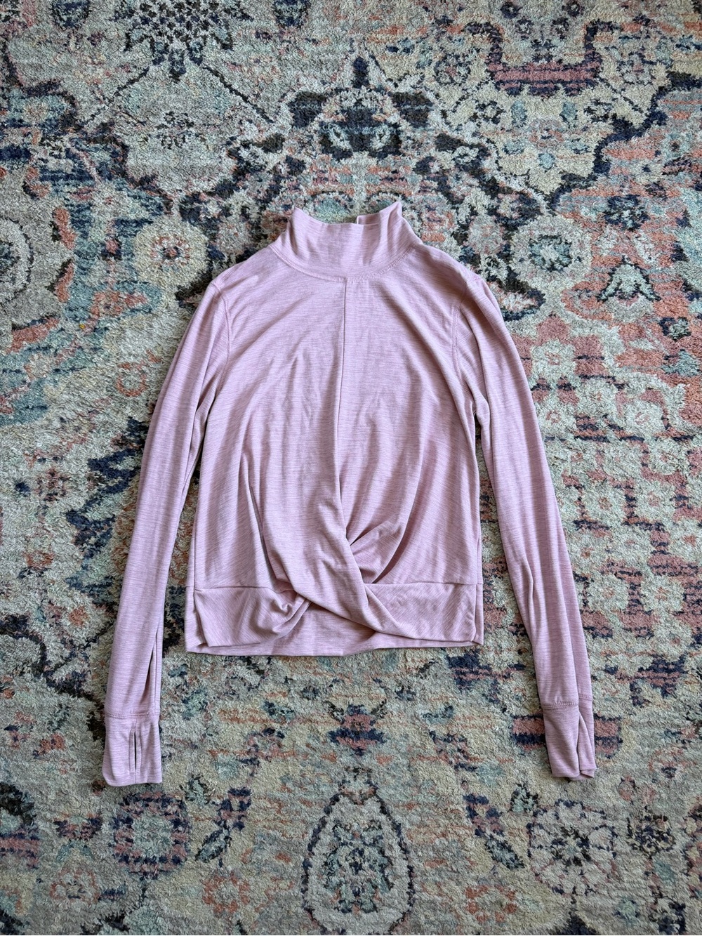 Pink Mock Neck